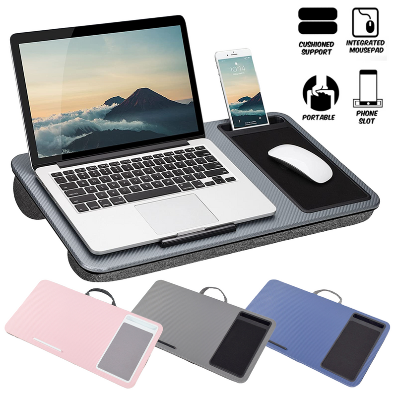 Load image into Gallery viewer, Multi Functional Lap/Cushion Table Desk Station w/ Mouse Pad Comfortable Stable
