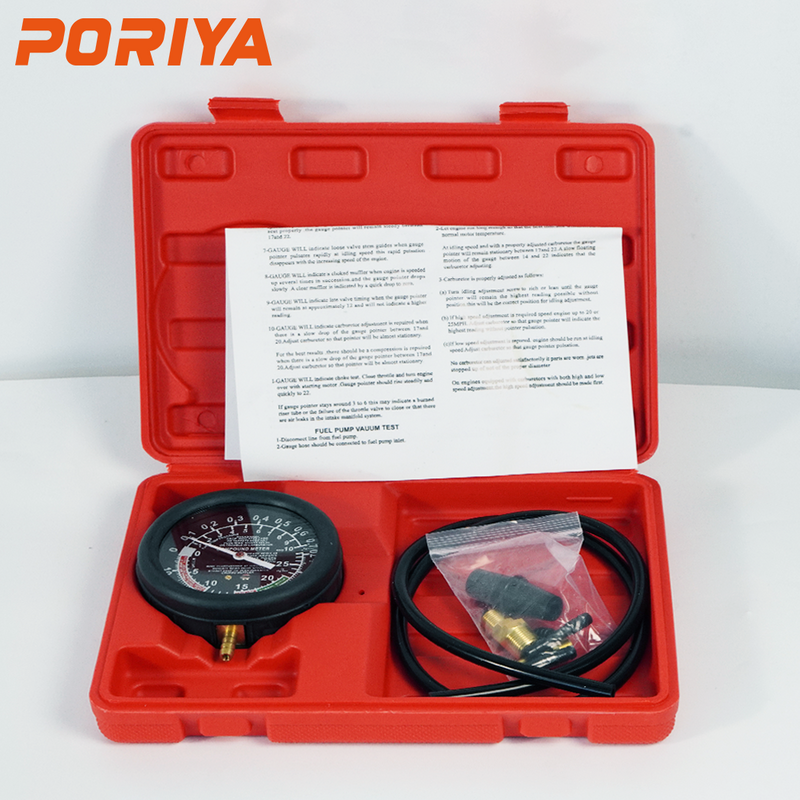 Load image into Gallery viewer, PORIYA Fuel Pump Vacuum Gauge Pressure Vacuum Tester Carburetor Valve Pressure Test Kit
