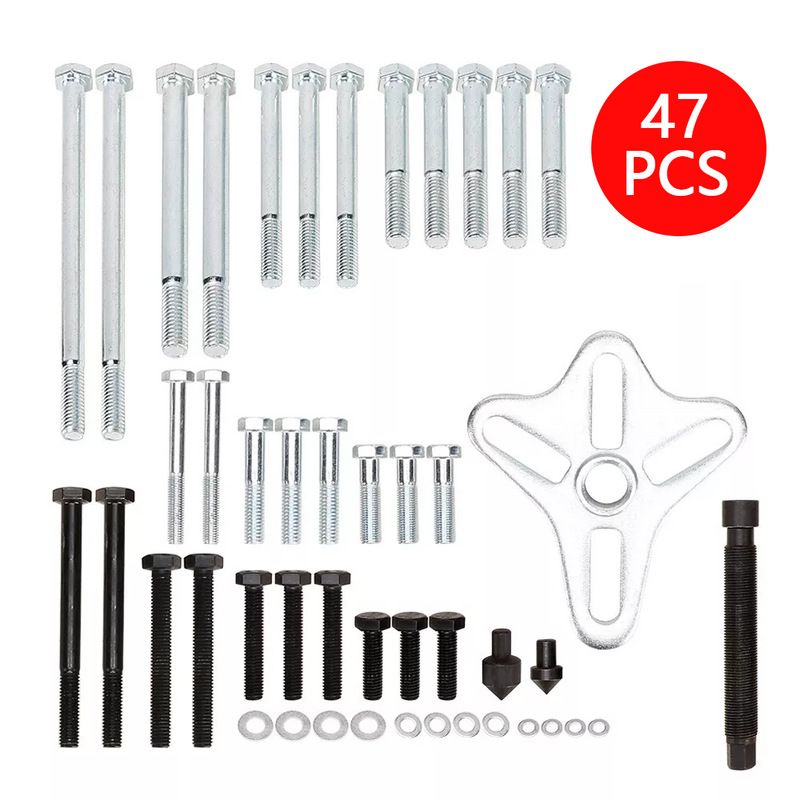 Load image into Gallery viewer, PORIYA 47pcs Harmonic Balancer Kit Set Gear Puller Pulley Steering Wheel Removal Tool
