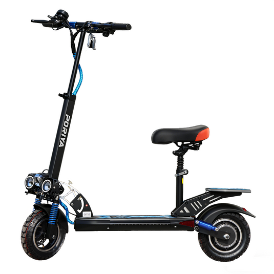 PORIYA NEW Electric Scooter w/RGB Light 2000W 50KM/H Foldable Adult Off Road E-Bike