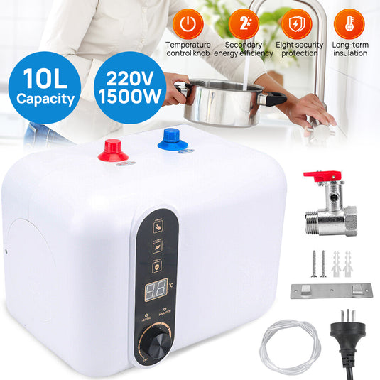 PORIYA 10L Electric Instant Tankless Hot Water System Heater Under Sink Shower Portable