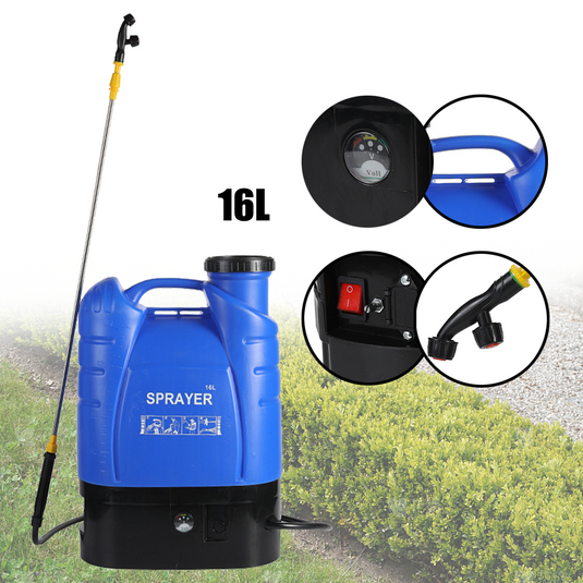 16L Electric Rechargeable Battery Weed Sprayer Backpack Farm Garden Pump Spray