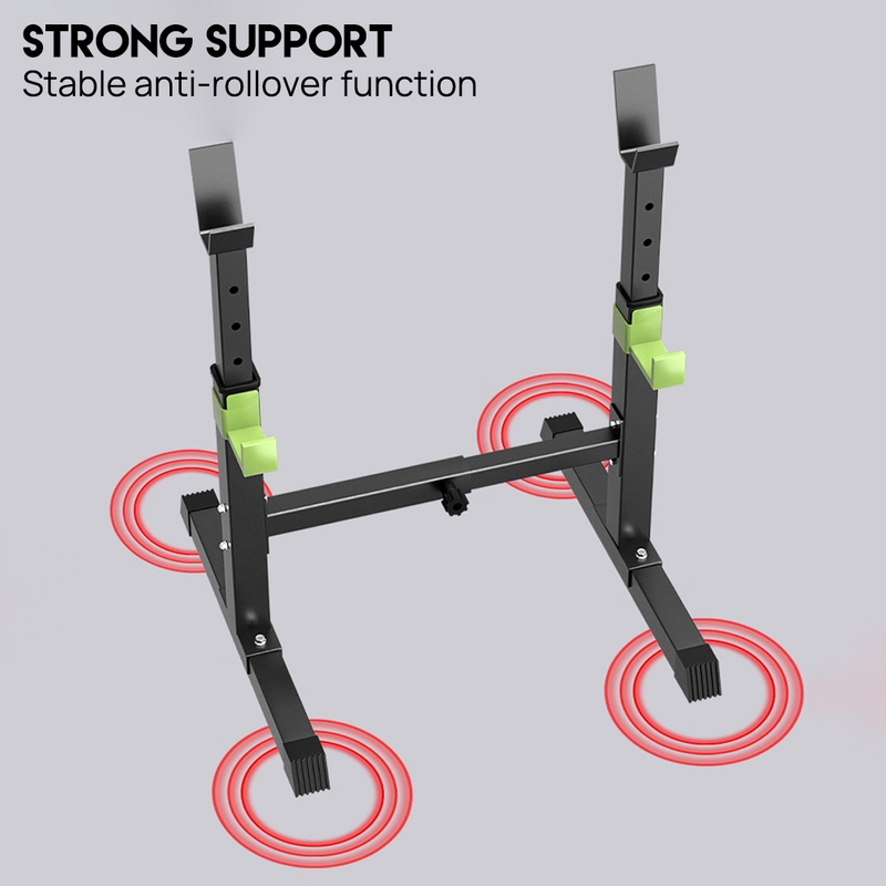 Load image into Gallery viewer, Adjustable Detachable Squat Rack Heavy Duty Home Gym Equipment w/ Barbell Hooks
