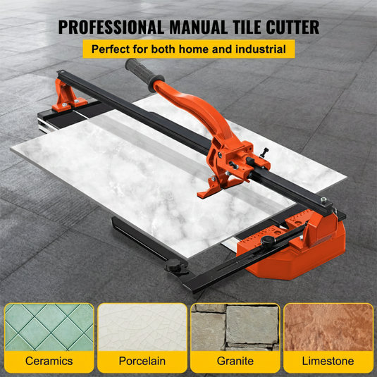 PORIYA Tile Cutter 600mm Cutting Tool w/ Laser Guide Single Rail Double Brackets
