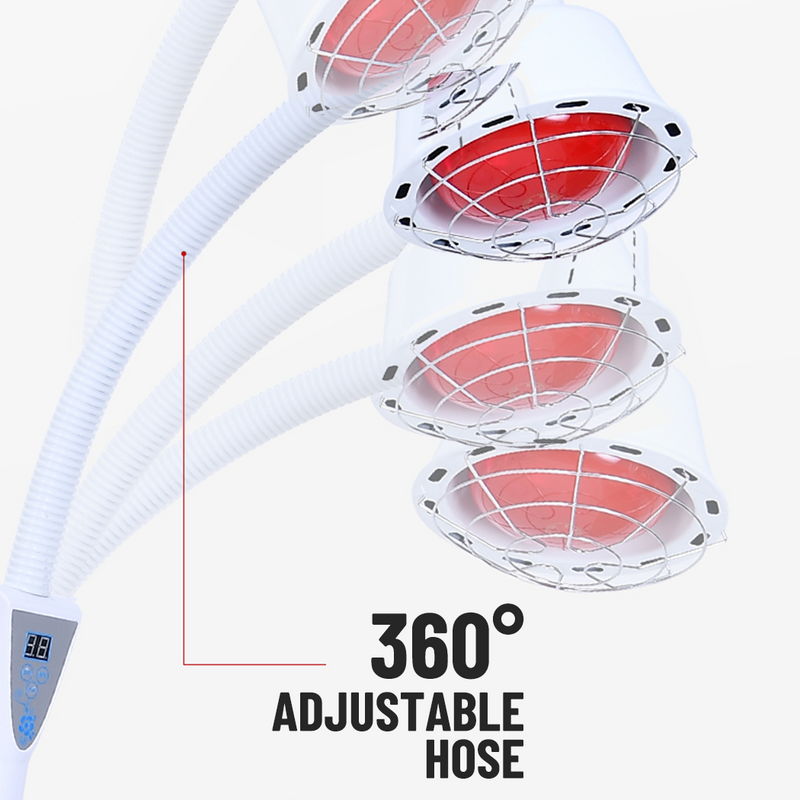 Load image into Gallery viewer, PORIYA 275W Infrared Heat Lamp Light Floor Stand Therapeutic Therapy Pain Relief E27
