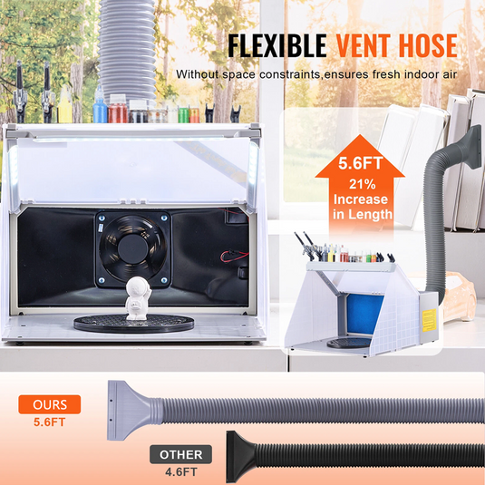 PORIYA Airbrush Spray Booth Portable Hobby Airbrush Paint Spray Booth for Models