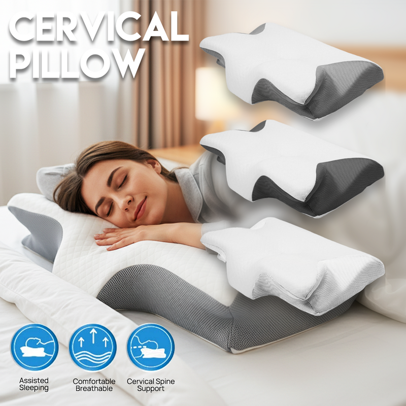 Load image into Gallery viewer, PORIYA Ergonomic Cervical Pillow Cooling Memory Foam Pillow Neck Support Pillow
