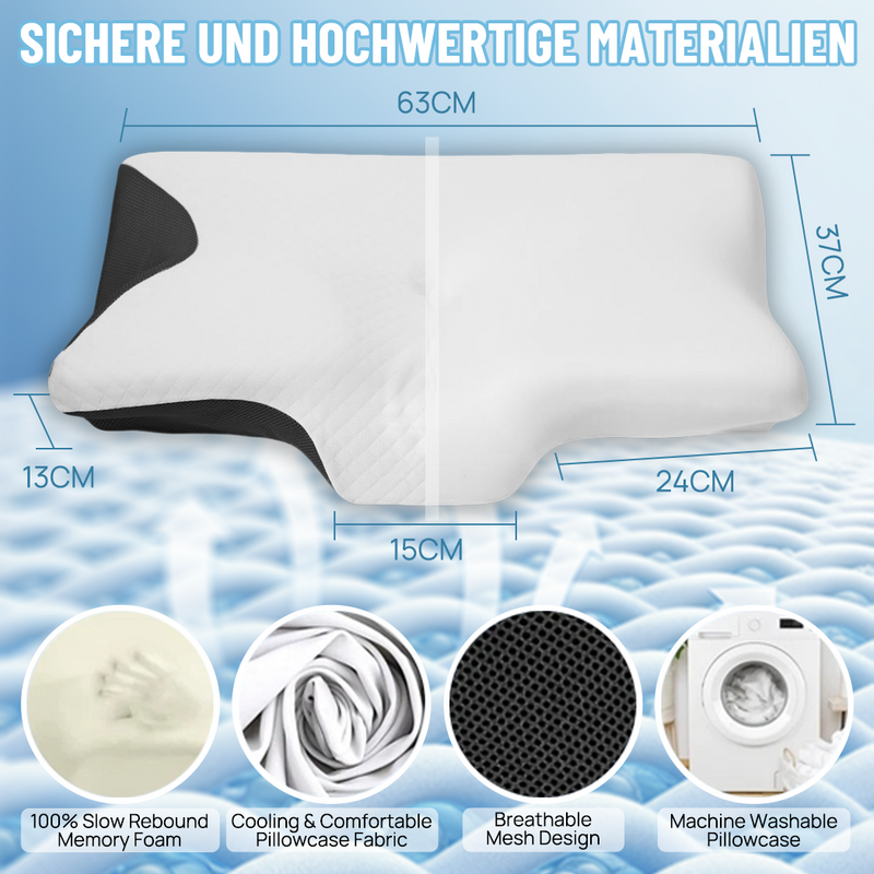 Load image into Gallery viewer, PORIYA Ergonomic Cervical Pillow Cooling Memory Foam Pillow Neck Support Pillow
