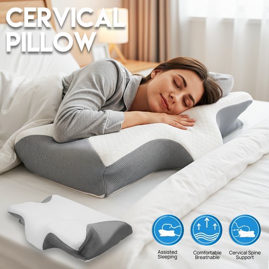 PORIYA Ergonomic Cervical Pillow Cooling Memory Foam Pillow Neck Support Pillow