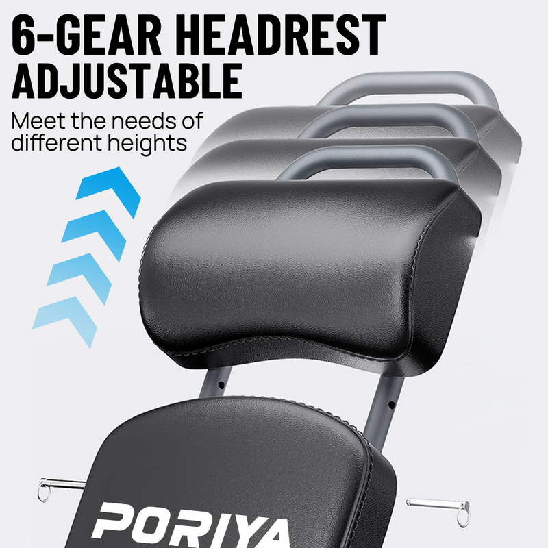Load image into Gallery viewer, PORIYA 9In1 Foldable Adjustable Weight Bench Fitness Bench Adjustable Bench Gym
