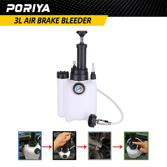 PORIYA 1L/3L  Air Brake Bleeder Clutch Vacuum Bleeding Extractor Fluid Fill Adapter Kit