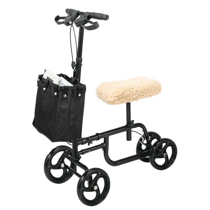 Load image into Gallery viewer, Foldable Knee Walker Scooter Mobility Alternative Crutches Wheelchair w/ Basket
