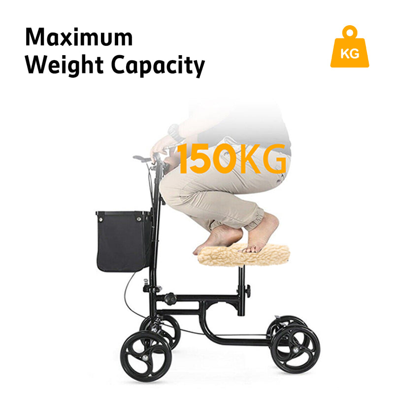 Load image into Gallery viewer, Foldable Knee Walker Scooter Mobility Alternative Crutches Wheelchair w/ Basket
