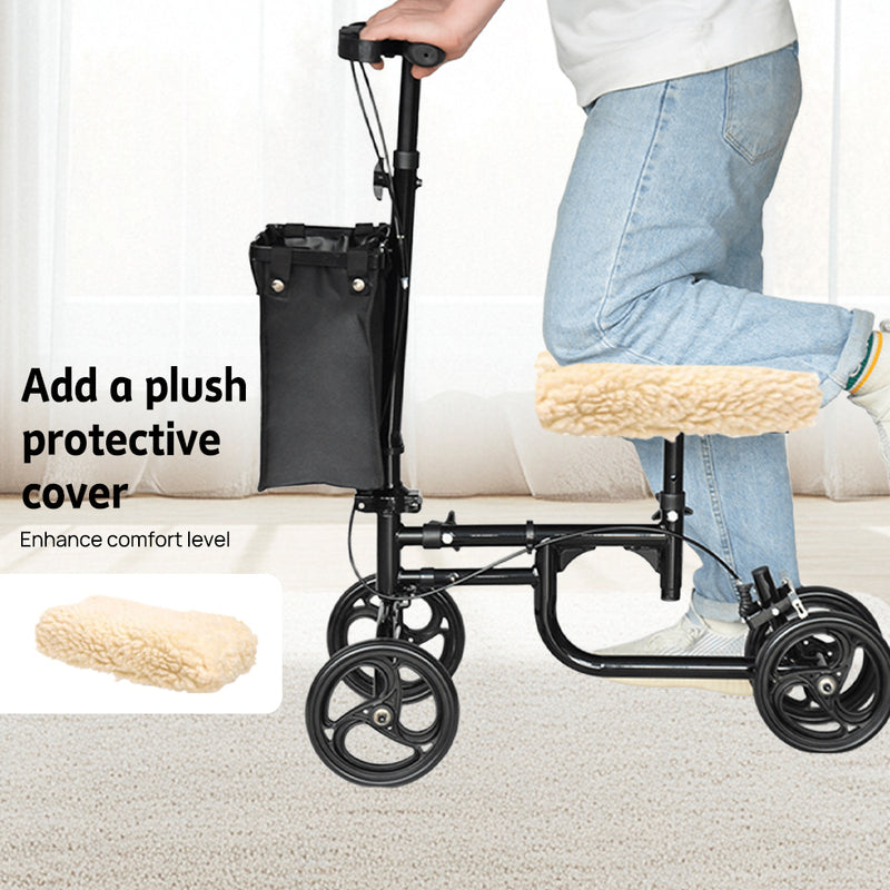 Load image into Gallery viewer, Foldable Knee Walker Scooter Mobility Alternative Crutches Wheelchair w/ Basket
