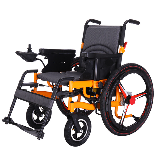 Electric Wheelchair Folding Long Range Motorised Foldable Long Range w/ Bag