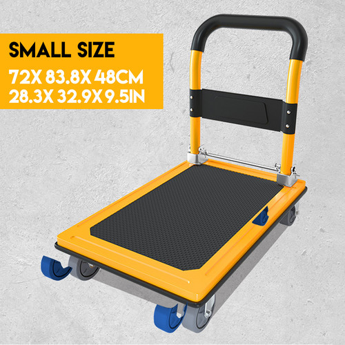 PORIYA 150KG Folding Platform Trolley Hand Cart Heavy Duty Hand Truck Foldable Dolly