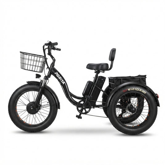 PORIYA 1500W Electric Tricycle escooter Urban City Bicycle Rechargeable 20" Fat Tyre
