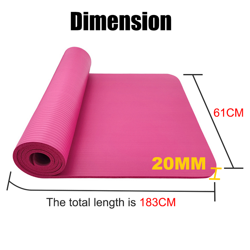 Load image into Gallery viewer, 10/15/20MM Thick Yoga Mat Pad NBR Nonslip Exercise Fitness Pilate Gym Durable

