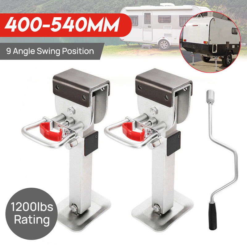 Load image into Gallery viewer, PORIYA 400MM Caravan Drop Down Corner Legs Trailer Steel Legs 1200LBS 2400LBS 2/4PCS
