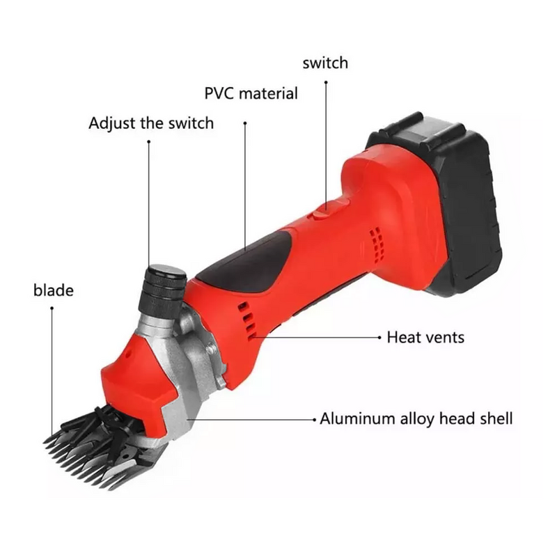 Load image into Gallery viewer, PORIYA 550W/850W Electric Sheep Shears Farm Livestock Wool Carding Tool Animal Clippers
