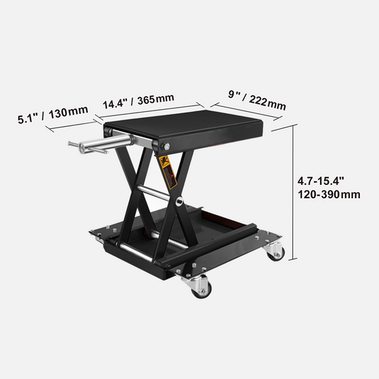 PORIYA 1100lb Motorcycle Scissor Lift Stand 500KG Motorbike Lift Working Bench ATV Jack