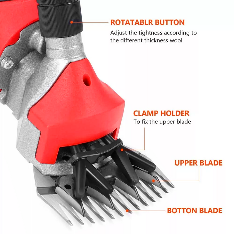 Load image into Gallery viewer, PORIYA 550W/850W Electric Sheep Shears Farm Livestock Wool Carding Tool Animal Clippers
