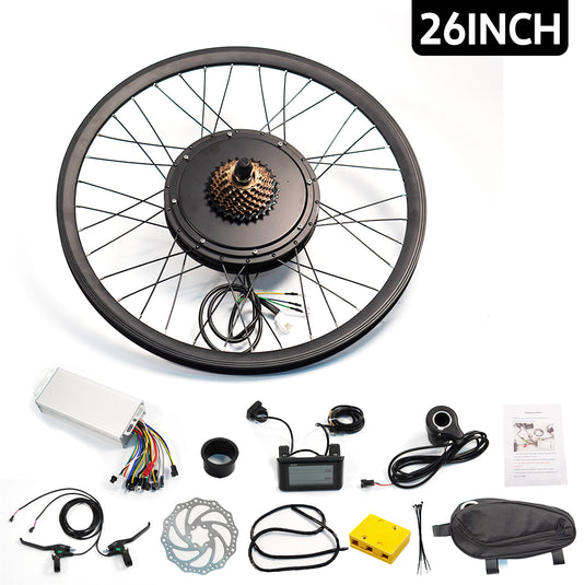 PORIYA ebike Conversion Kit 48V1500W Motor Electric bike rear Wheel 26 27.5 29in