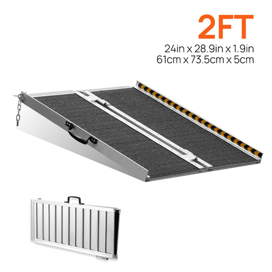 PORIYA Multi Size Aluminium Ramp Anti Slip Folding Loading Threshold  Portable Access