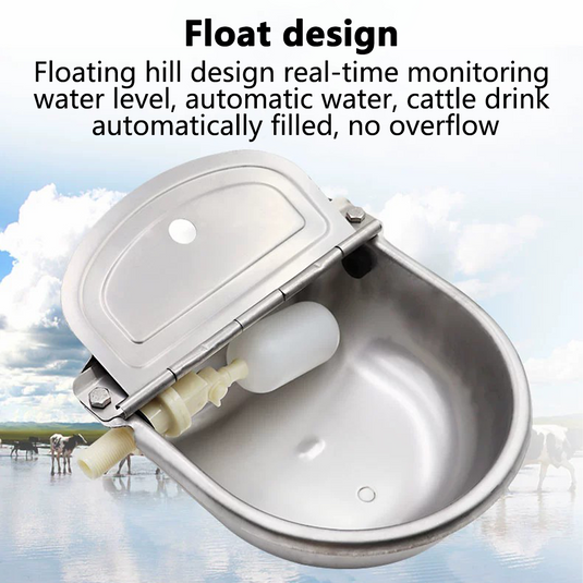 PORIYA Stainless Pipe Water Trough Bowl Auto Drinking For Dog Horse Chicken Auto Fill