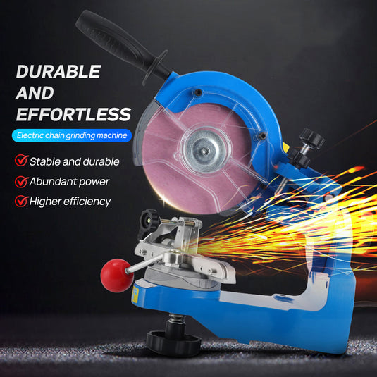 PORIYA Chainsaw Sharpener Chain Saw Electric Grinder Bench Tool w/Raker Gauge