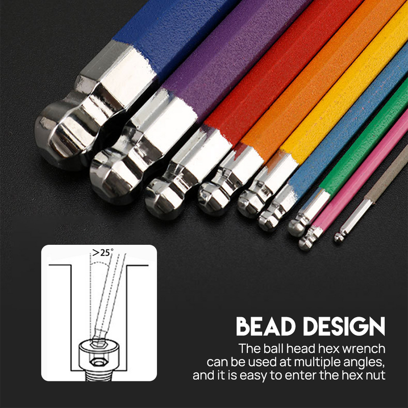 Load image into Gallery viewer, PORIYA 54 PCS Extra Long Arm Wrench Allen Key Hex Set Metric + Imperial + Torx Key
