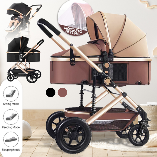 PORIYA Baby Stroller Foldable Pram Bassinet Carriage Infant Travel Pushchair Strollers