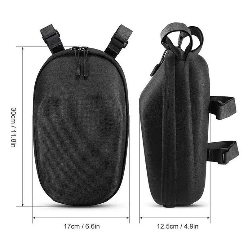Load image into Gallery viewer, Black 4L Large Electric Scooter Bag Hard Shell Pouch Front Storage Waterproof
