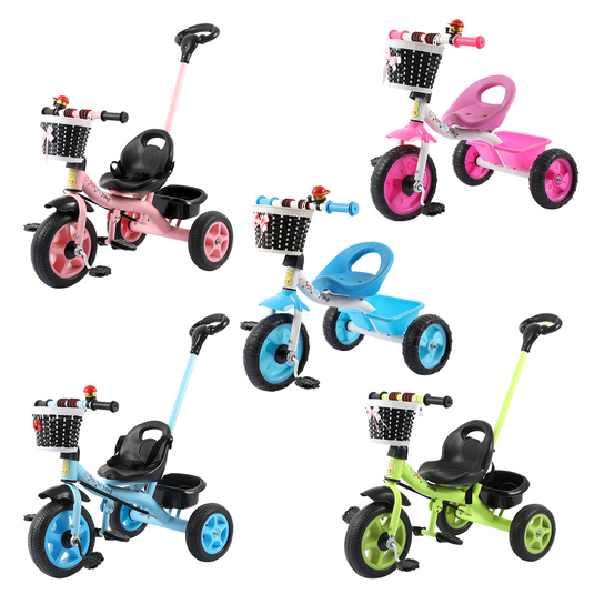 PORIYA 3 Wheel Bike Bicycle Tricycle Trike Basket Ride On Toy Kids/Children/Toddler 3y+