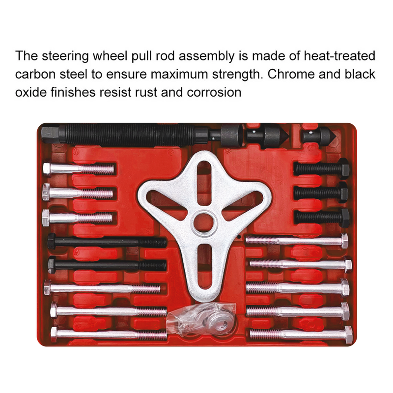 Load image into Gallery viewer, PORIYA 47pcs Harmonic Balancer Kit Set Gear Puller Pulley Steering Wheel Removal Tool
