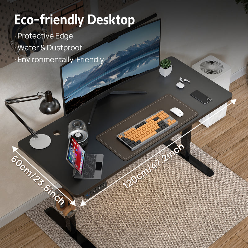 Load image into Gallery viewer, PORIYA Electric Standing Desk Height Adjustable Motorised Home Office Stand Table 1.2M

