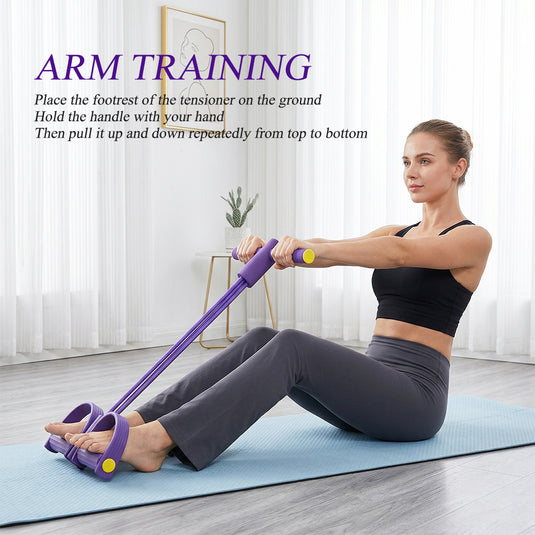 PORIYA Multi-Function Pedal Resistance Band Fitness Exercise Tension Resistance Rope