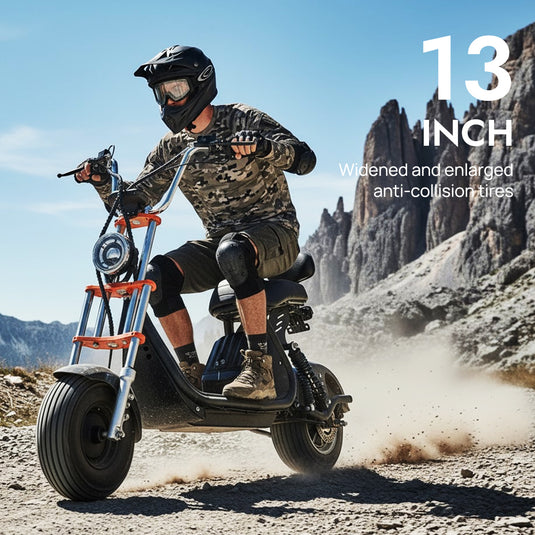 PORIYA Electric Scooter 2000W 60KM/H 50KM Adult 13" Off Road Travel E-Scooter