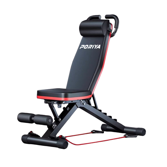 PORIYA Adjustable Dumbbell Weight Bench Full Body Workout Foldable Incline Decline Gym