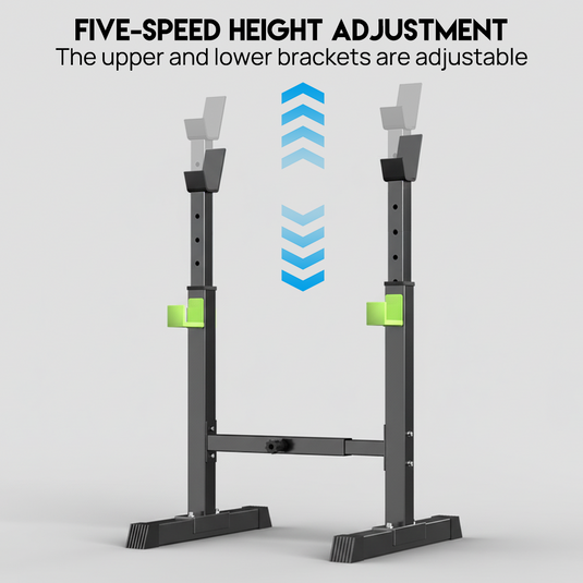 Adjustable Detachable Squat Rack Heavy Duty Home Gym Equipment w/ Barbell Hooks