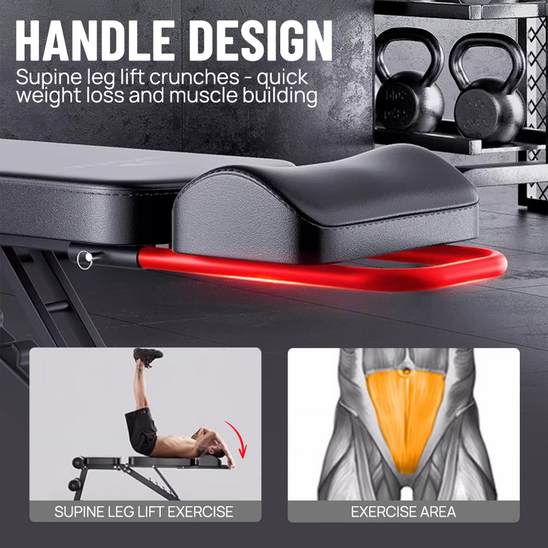 Load image into Gallery viewer, PORIYA 9In1 Foldable Adjustable Weight Bench Fitness Bench Adjustable Bench Gym
