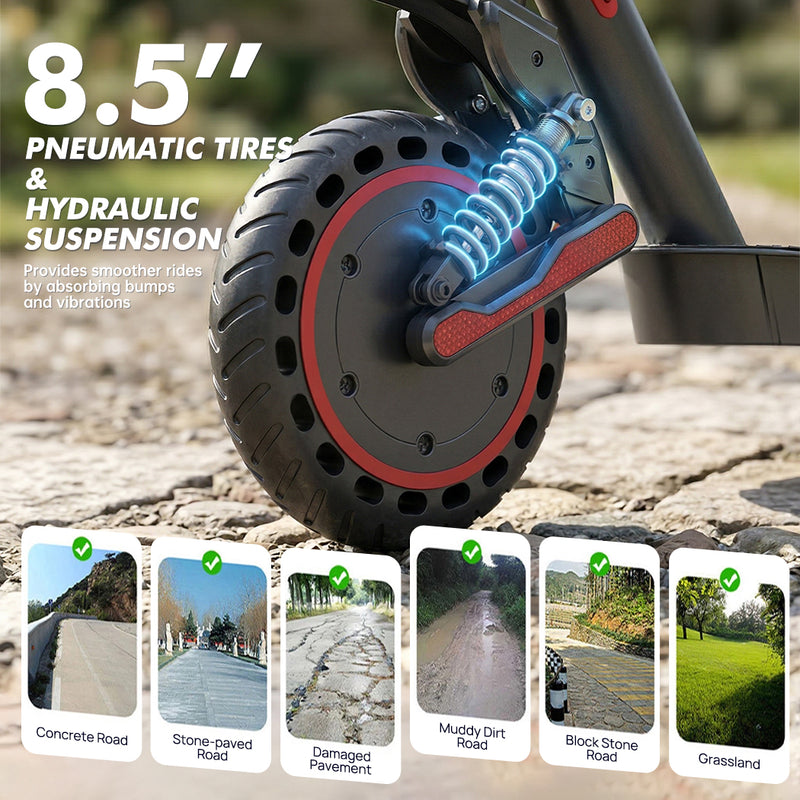 Load image into Gallery viewer, PORIYA Portable Electric Scooter 900W 40KM/H 50KM Foldable E Bike w/ Shock Absorption
