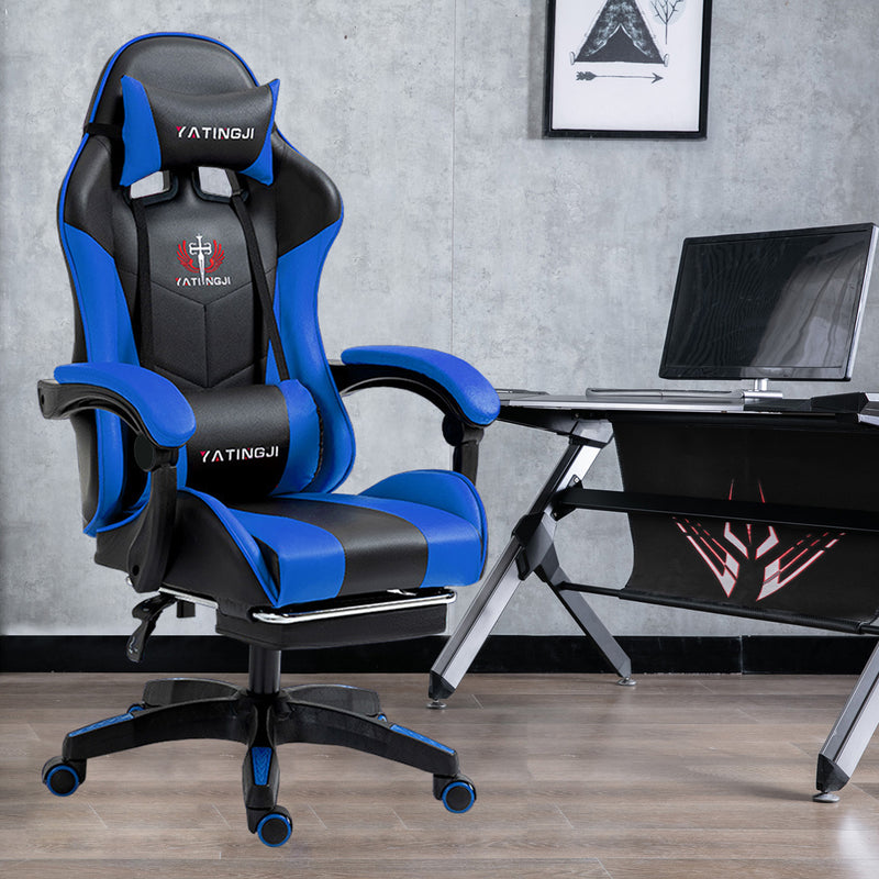 Load image into Gallery viewer, PORIYA Ergonomic Gaming Chair PU Home Office Reclining Computer Chair w/Footrest
