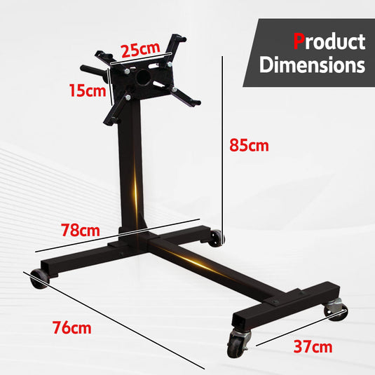 PORIYA  450kg Engine Stand Cars Auto Motor Crane Industrial Workshop Move Hoist