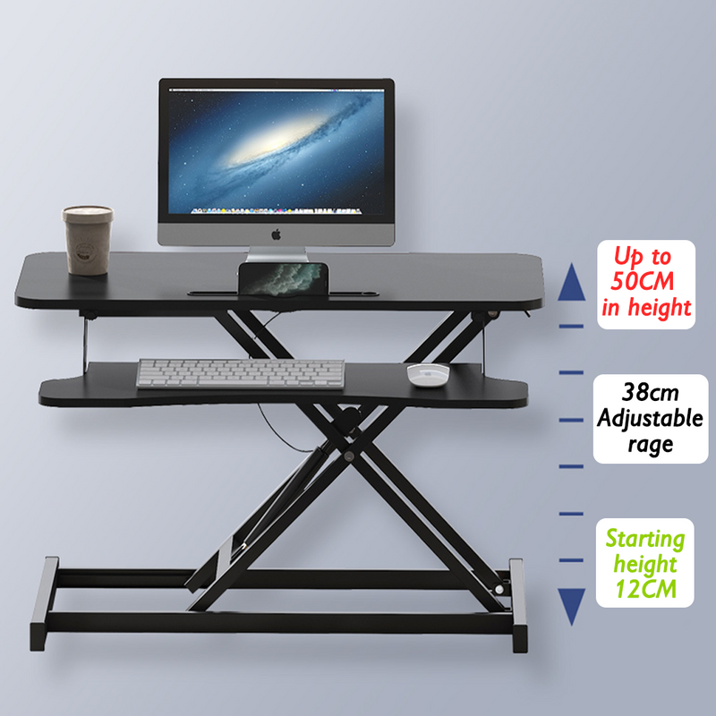Load image into Gallery viewer, Standing Desk Laptop Riser Height Adjustable Stand Up Sit Stand Computer Shelf
