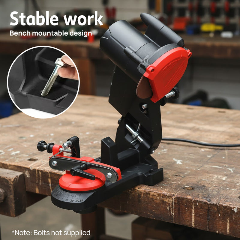 Load image into Gallery viewer, PORIYA Chainsaw Sharpener Electric Chain Blade Sharpening Saw Grinder Bench Tool
