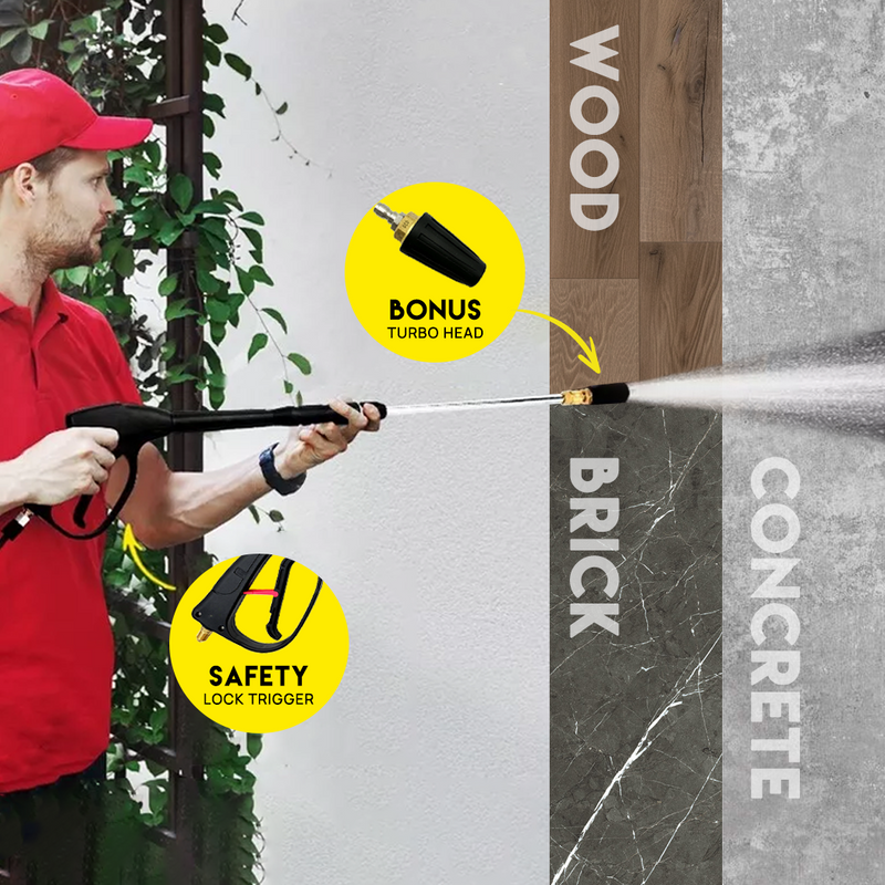 Load image into Gallery viewer, PORIYA 4800 Psi High Pressure Water Cleaner Electric Washer Gurney 10Hp Petrol 20M Hose
