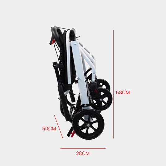 PORIYA Portable Ultra-Light 6.8KG Folding Transport Wheelchair Mobility Aid Wheelchair