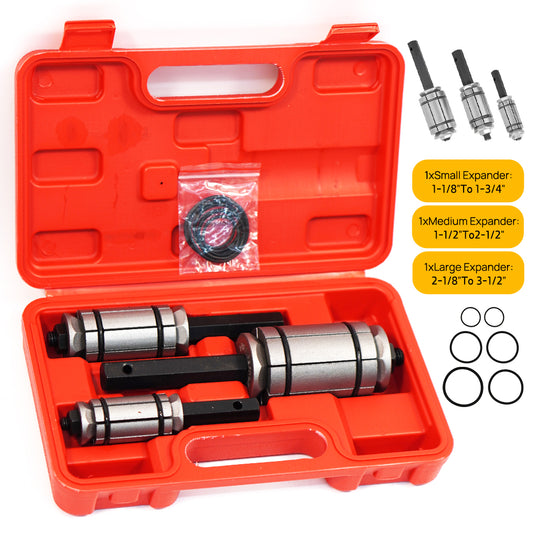 PORIYA Tail Pipe Expander Exhaust Tailpipe 3PCS Tool Set Muffler Spreader Dent Remover
