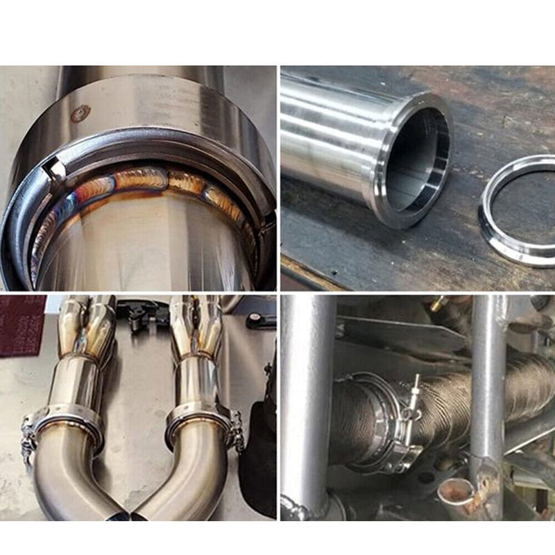 Load image into Gallery viewer, PORIYA 2.5" 64mm V-Band Vband Clamp Stainless Steel Flange Exhaust PipeTailpipe
